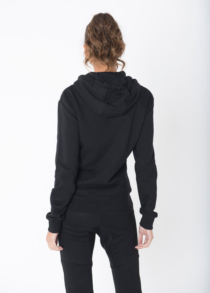 Sculpted Black Zip Hoodie