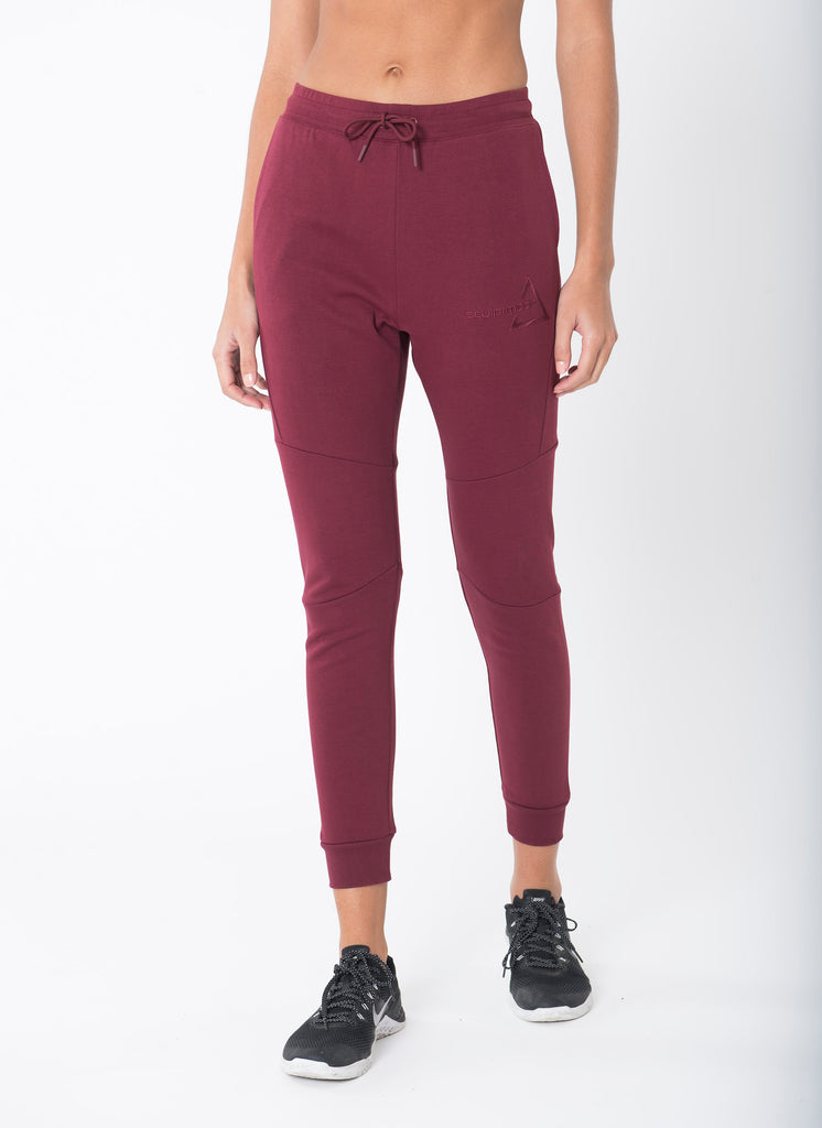 Sculpted Burgundy Joggers