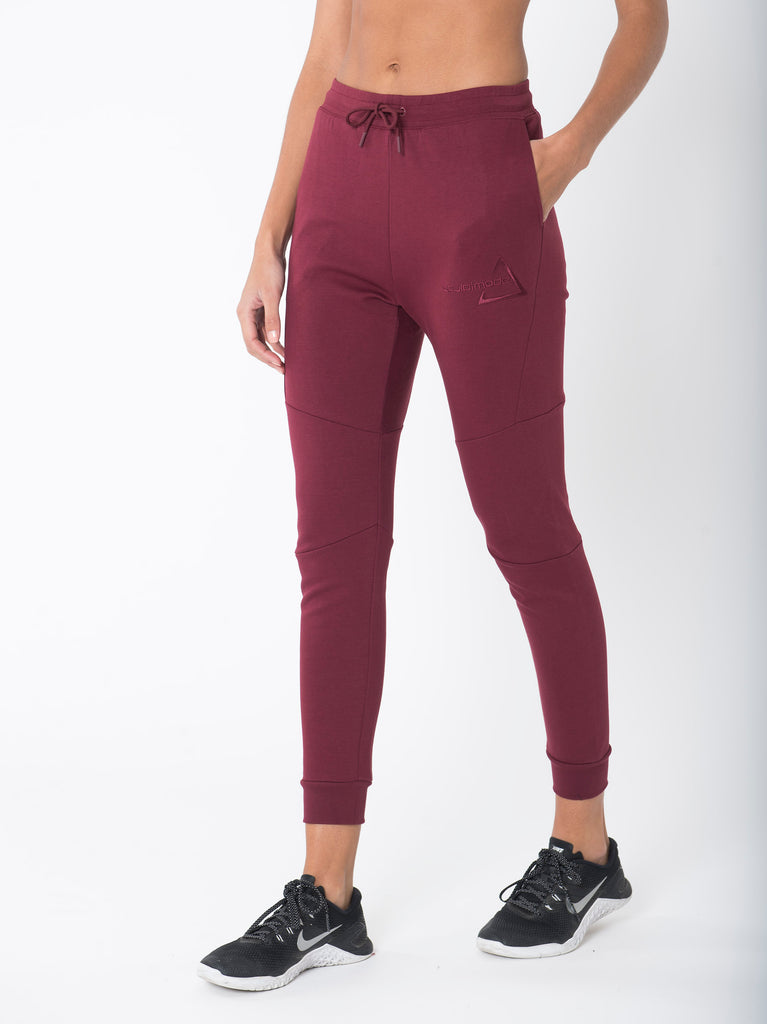 Sculpted Burgundy Joggers